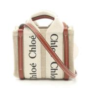 Chloé Pre-owned Pre-owned Canvas axelremsvskor Beige, Dam