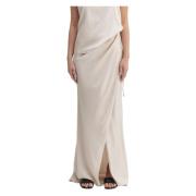 Ahlvar Gallery Mana satin kjol Beige, Dam