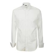 Barba Napoli Vit Bomull Tuxedo Skjorta med Dubbla Manschetter White, H...