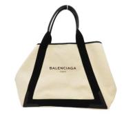 Balenciaga Vintage Pre-owned Canvas totevskor Beige, Dam