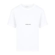 Saint Laurent Bomull Logo T-shirt White, Dam