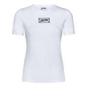 Jean Paul Gaultier Vit Crewneck T-shirt med Logotyptryck White, Dam