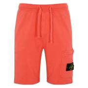 Stone Island Röda bomull Bermuda shorts Red, Herr