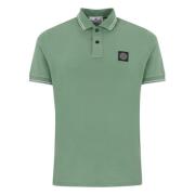 Stone Island Grön Bomullspolo Slim Fit Green, Herr