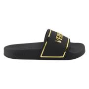 Versace Gyllene Logo Slides Vår-Sommar 2025 Black, Dam