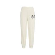 Love Stories Vita bomulls-joggers med logodesign White, Dam