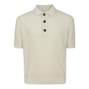 Filippo De Laurentiis Sand Beige Stickad Polotröja Beige, Herr