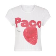 Paco Rabanne Vita T-shirts och Polos White, Dam