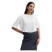 Ahlvar Gallery Lola cropped silke tee White, Dam