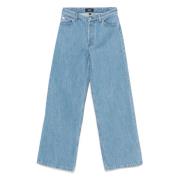 A.p.c. Blå Jeans med Fem Fickor Blue, Dam