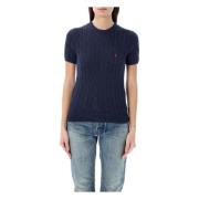 Ralph Lauren Damkläder Stickat Hunter Navy Ss25 Blue, Dam