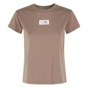 MM6 Maison Margiela Minimalistisk Logoprint T-shirt Brown, Dam