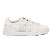 Dolce & Gabbana Vita Sneakers med DG Logo Häl White, Herr