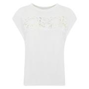 Twinset Vit Blommig T-shirt och Polo Set White, Dam