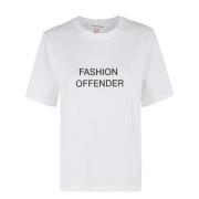 Victoria Beckham Stilren Slogan Tee White, Dam