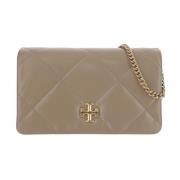 Tory Burch Nappa Läder Logoväska med Kedja Beige, Dam