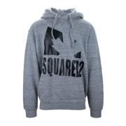 Dsquared2 Herr Sweatshirt med Snörning Gray, Herr