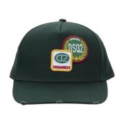 Dsquared2 Vintage Baseball Cap med spänne Green, Unisex