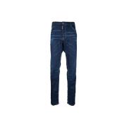 Dsquared2 Mäns Knapp Jeans Blue, Herr