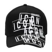 Dsquared2 Icon Baseballkeps med spänne stängning Black, Unisex