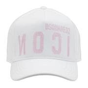 Dsquared2 Snapback Baseball Cap med Icon Print White, Unisex