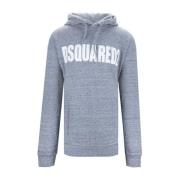 Dsquared2 Hoodie med huva och framficka Gray, Herr