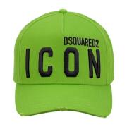 Dsquared2 Ikonisk Baseballkeps med Spänne Stängning Green, Unisex