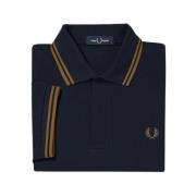 Fred Perry Twin Tipped Skjorta Navy-Dark Caramel Blue, Herr