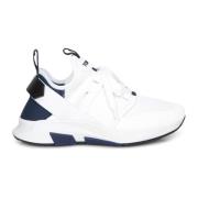 Tom Ford Andningsbara mesh sneakers med läderdetaljer White, Herr