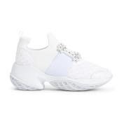 Roger Vivier Strass Spänne Sneakers White, Dam