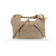 Elisabetta Franchi Dam Axelväska med Dragkedja Beige, Dam