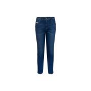 Diesel Knapp och dragkedja damjeans Blue, Dam