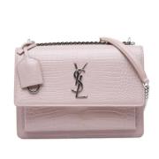 Yves Saint Laurent Vintage Pre-owned Laeder axelremsvskor Pink, Dam