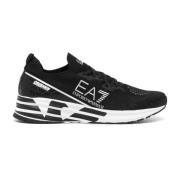 Emporio Armani EA7 Logo Print Slip-On Sneakers Black, Herr