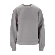 Woolrich Dam Pullover Sweatshirt med präglat varumärkeslogo Gray, Dam