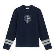 Stone Island Avslappnad bomullst-shirt Blue, Unisex