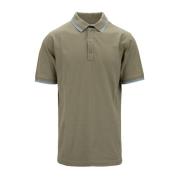 Fay Herr Button Polo Skjorta Green, Herr