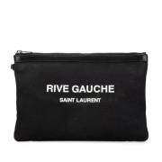 Yves Saint Laurent Vintage Pre-owned Canvas kuvertvskor Black, Dam