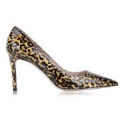 Miu Miu Leopardmönstrade Spetsiga Slip-On Pumps Multicolor, Dam