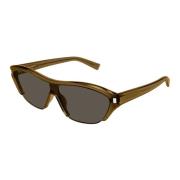 Saint Laurent Brun Transparent Solglasögon SL 704 Brown, Unisex