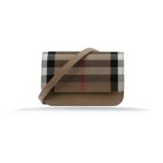 Burberry Kvinnors Axelväska Magnetknapp Beige, Dam