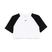 Off White Vit Crew Neck Logo T-shirts White, Dam