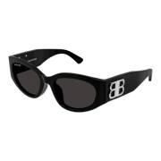 Balenciaga Bb0324Sk 014 Sunglasses Black, Dam