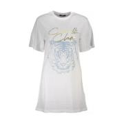 Cavalli Class Vitt bomullst-shirt fr kvinnor White, Dam