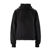 Woolrich Huvtröja med dragkedja Black, Dam