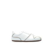 Moschino Lädersneakers White, Dam