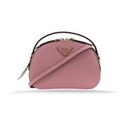 Prada Kvinnors Saffiano Läder Axelväska Pink, Dam