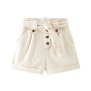 Woolrich Stretch Twill Shorts med Unik Finish Beige, Dam