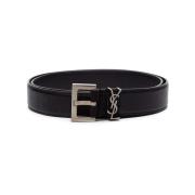 Saint Laurent Belts Black, Herr