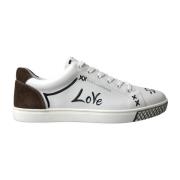 Dolce & Gabbana Vita ldersneakers med bruna accenter White, Herr